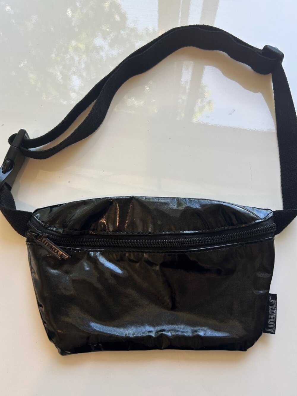 FYDELITY Black Vinyl Bum/Sling Bag NWOT